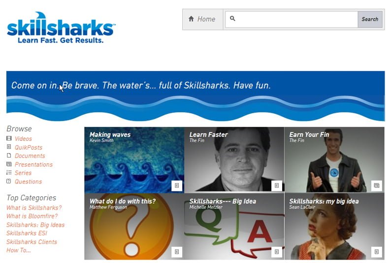 Skillsharks and Bloomfire
