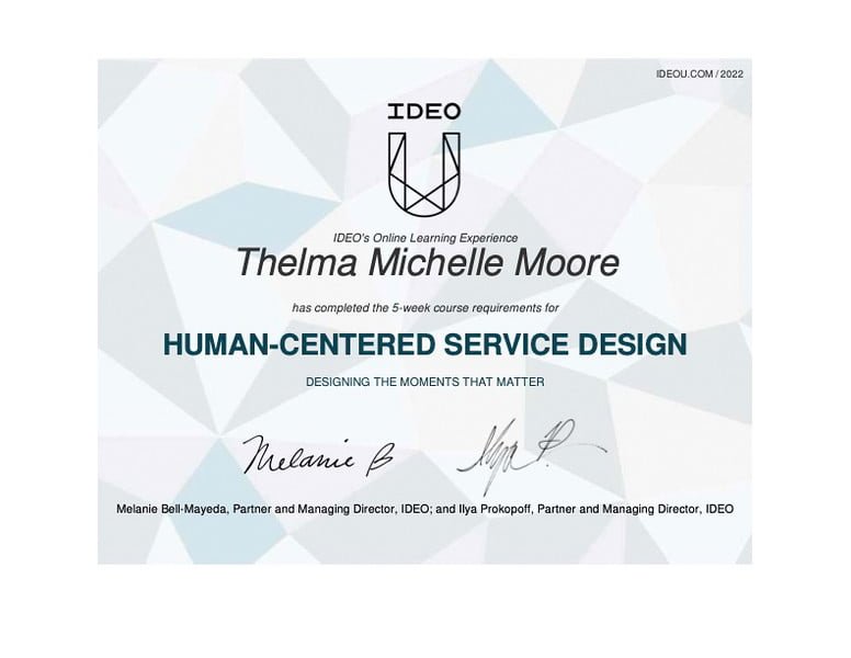 2022-08-07 Human-Centered Service Design Certificate
